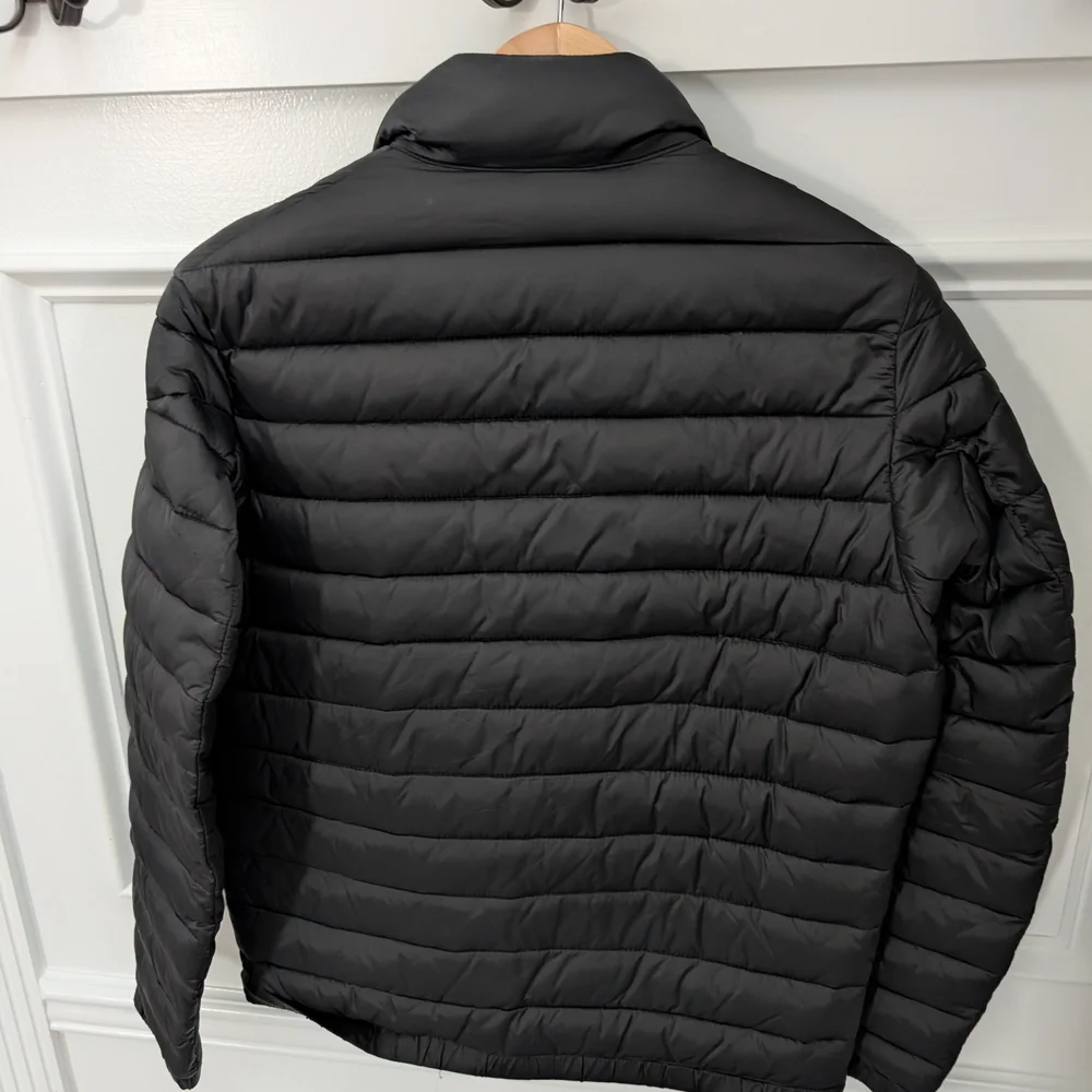 Barbour International Men's Black Puffer with Yellow Lining - Picture 2 of 9